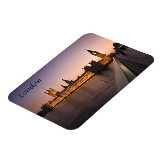 Parlamentsgebäude im Londoner Souvenir-Foto Magnet (Linke Seite)