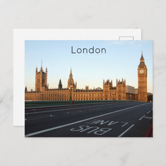 Parlamentsgebäude, Londoner Postkarte (Vorne/Hinten)