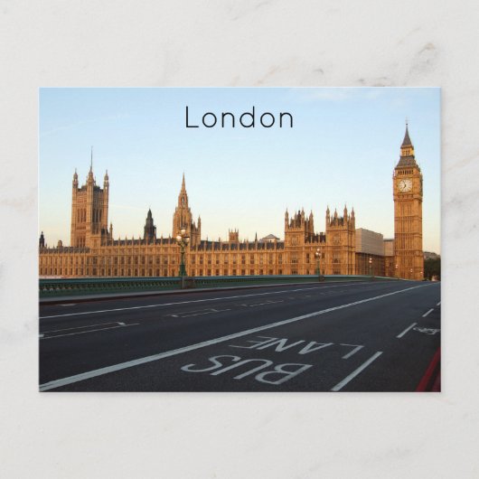 Parlamentsgebäude, Londoner Postkarte (Vorderseite)