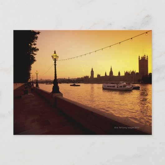 Parlamentshäuser bei Sunset Postkarte (Vorderseite)