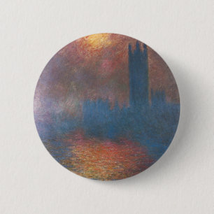 Parlamentshäuser, London von Claude Monet Button