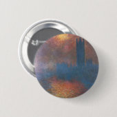Parlamentshäuser, London von Claude Monet Button (Vorne & Hinten)