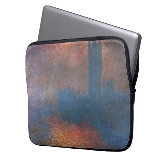 Parlamentshäuser, London von Claude Monet Laptopschutzhülle (Vorderseite Links)