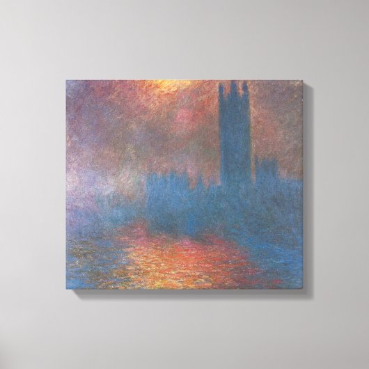 Parlamentshäuser, London von Claude Monet Leinwanddruck (Vorderseite)