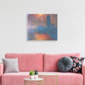 Parlamentshäuser, London von Claude Monet Leinwanddruck (Insitu (Wohnzimmer))