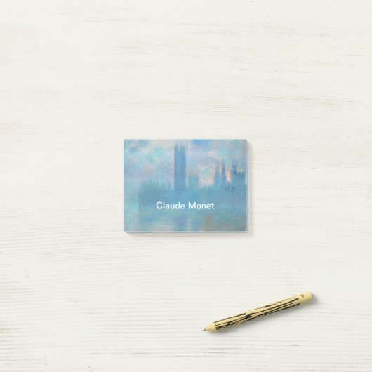 Parlamentshäuser, London von Claude Monet Post-it Klebezettel (Auf Schreibtisch)
