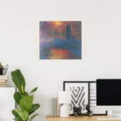 Parlamentshäuser, London von Claude Monet Poster (Heimbüro)