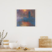 Parlamentshäuser, London von Claude Monet Poster (Küche)