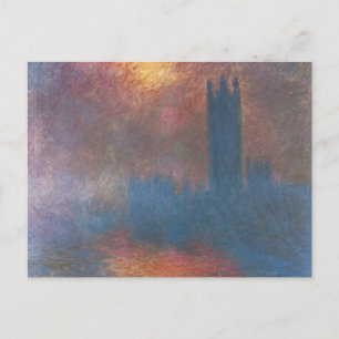Parlamentshäuser, London von Claude Monet Postkarte
