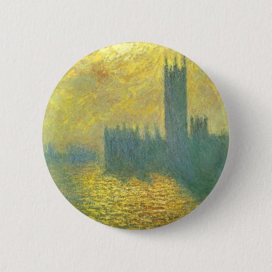 Parlamentshäuser, Stormy Sky von Claude Monet Button (Vorderseite)