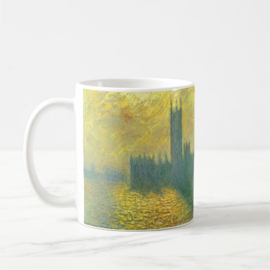 Parlamentshäuser, Stormy Sky von Claude Monet Kaffeetasse (Links)