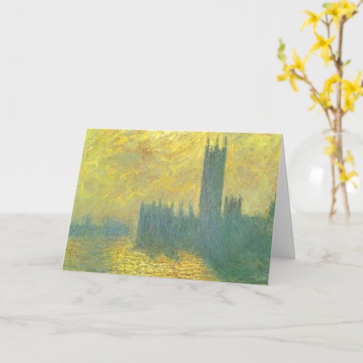 Parlamentshäuser, Stormy Sky von Claude Monet Karte (Gelbe Blume)