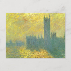 Parlamentshäuser, Stormy Sky von Claude Monet Postkarte