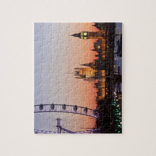 Parlamentshäuser und das Londoner Auge Puzzle (Vertikal)