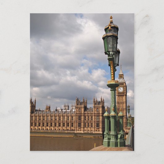 Parlamentshäuser und vertikale Big-Ben-Postkarten Postkarte (Vorderseite)