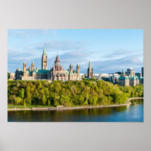 Parlamentshügel in Ottawa Poster (Vorne)