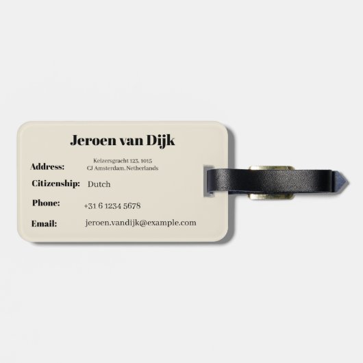 Parlamient building - Budapest Gepäckanhänger (Rückseite horizontal)