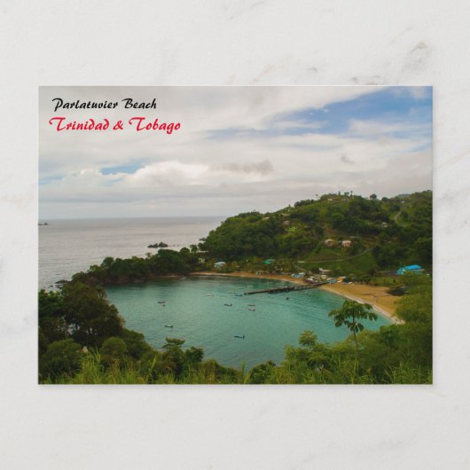 Parlatuvier Beach Postkarte (Vorderseite)