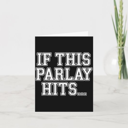 Parlay Art For Men Women Srts Gambling Srts Bettin Karte (Vorderseite)