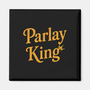 Parlay King liebt Sportwetten Glücksspiel Mann Fuß Magnet