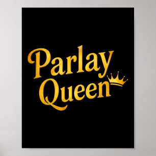 Parlay-Königin Sportwetten Lustiger Zocker Glückss Poster