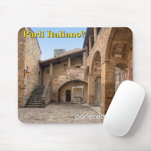 Parli Italiano? San Gimignano, Italien Mousepad (Mit Mouse)