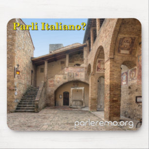 Parli Italiano? San Gimignano, Italien Mousepad
