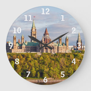 Parliament Hill in Ottawa - Ontario, Kanada Große Wanduhr