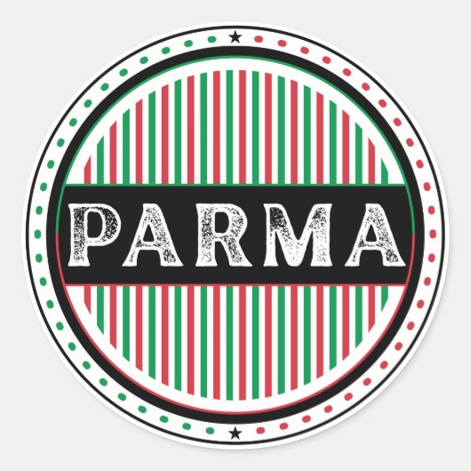 Parma City Pride Emblem – Italian Identity Runder Aufkleber (Vorderseite)