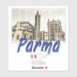 Parma Emilia-Romagna Italien Vintag Souvenir Aufkleber