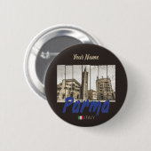 Parma Emilia-Romagna Italien Vintag Souvenir Button (Vorne & Hinten)