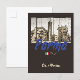 Parma Emilia-Romagna Italien Vintage-Souvenir Feiertagspostkarte