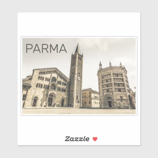 Parma Emilia Romagna Piazza Del Duomo Italien Aufkleber (Blatt)