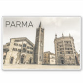 Parma Emilia Romagna Piazza Del Duomo Italien Aufkleber (Vorderseite)
