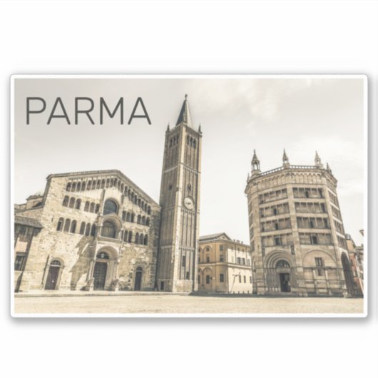 Parma Emilia Romagna Piazza Del Duomo Italien Aufkleber (Vorderseite)