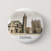 Parma Emilia Romagna Piazza Del Duomo Italien Button (Vorderseite)