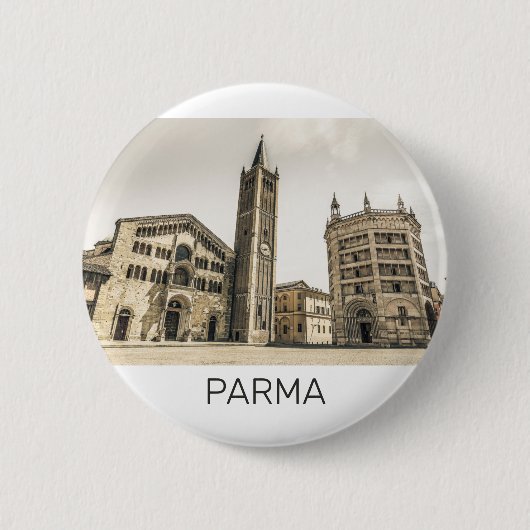 Parma Emilia Romagna Piazza Del Duomo Italien Button (Vorderseite)