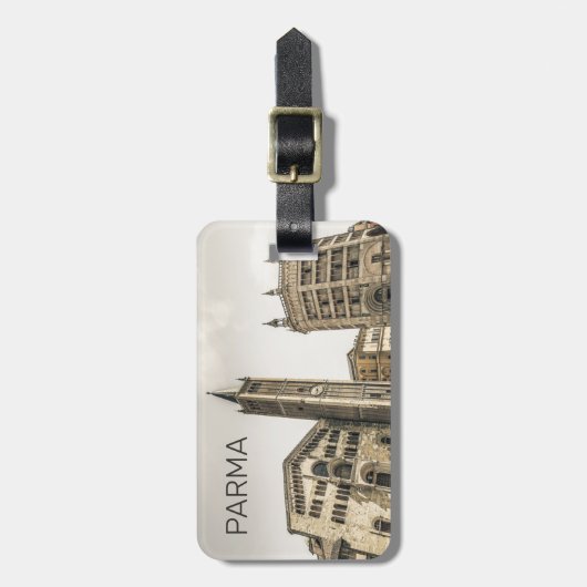 Parma Emilia Romagna Piazza Del Duomo Italien Gepäckanhänger (Vorderseite vertikal)