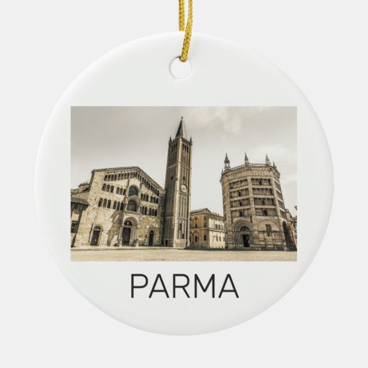 Parma Emilia Romagna Piazza Del Duomo Italien Keramik Ornament (Vorne)