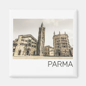 Parma Emilia Romagna Piazza Del Duomo Italien Magnet (Vorne)