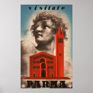Parma, Italien Vintage Travel Poster