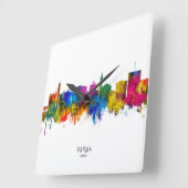       Parma Italy Skyline Quadratische Wanduhr (Winkel)