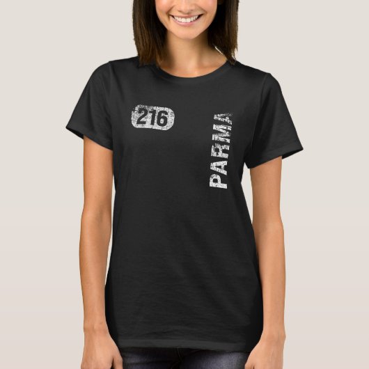 Parma Ohio 216 Bereichscode Vintag Retro T-Shirt (Vorderseite)