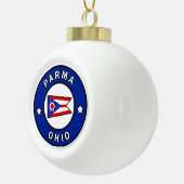 Parma Ohio Keramik Kugel-Ornament (Rechts)