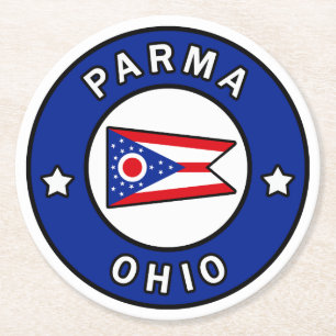 Parma Ohio Runder Pappuntersetzer