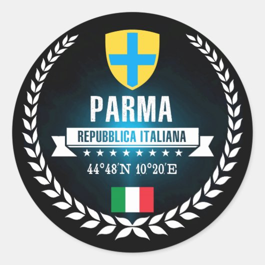 Parma Runder Aufkleber (Vorderseite)