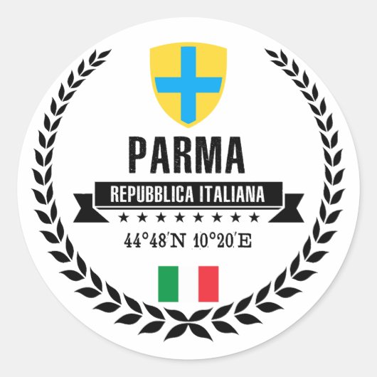 Parma Runder Aufkleber (Vorderseite)