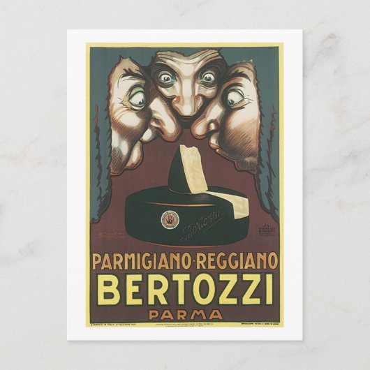 Parmagiana Reggiano Bertozzi Parma Ad Postkarte (Vorderseite)