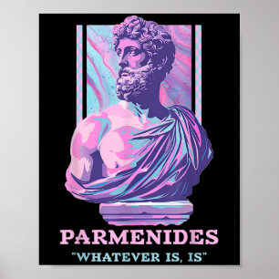 Parmenides Stoic Philosophy Y2k Ästhetische Retro Poster