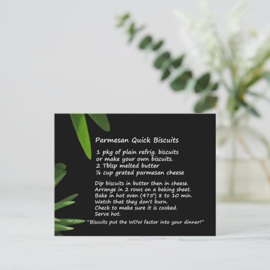 Parmesan Quick Biscuits Rezept Postkarte (Stehend Vorderseite)